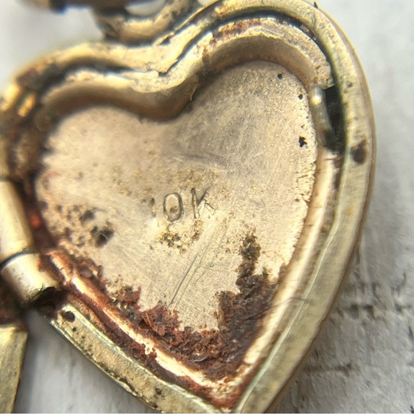 Vintage 10k Gold Heart Pendant/charm - Picture 7 of 7